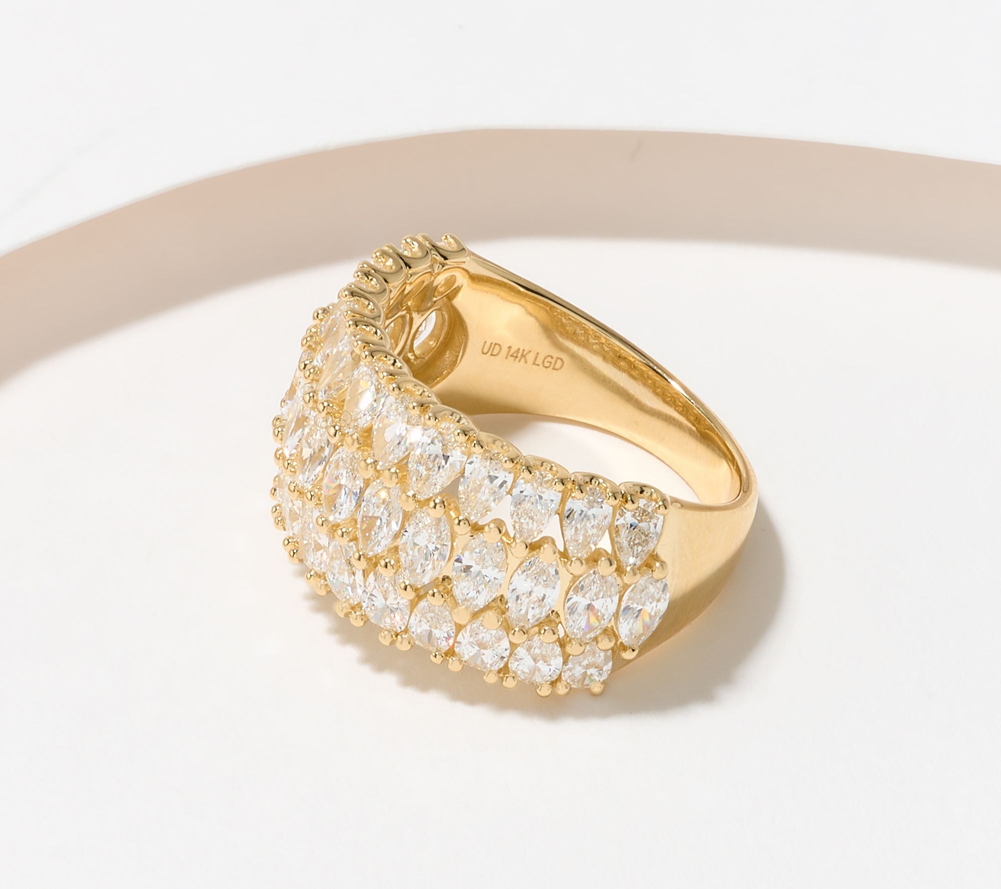 Fire Light Lab Grown Diamond 3.00 cttw Marquise & Pear Ring, 14K