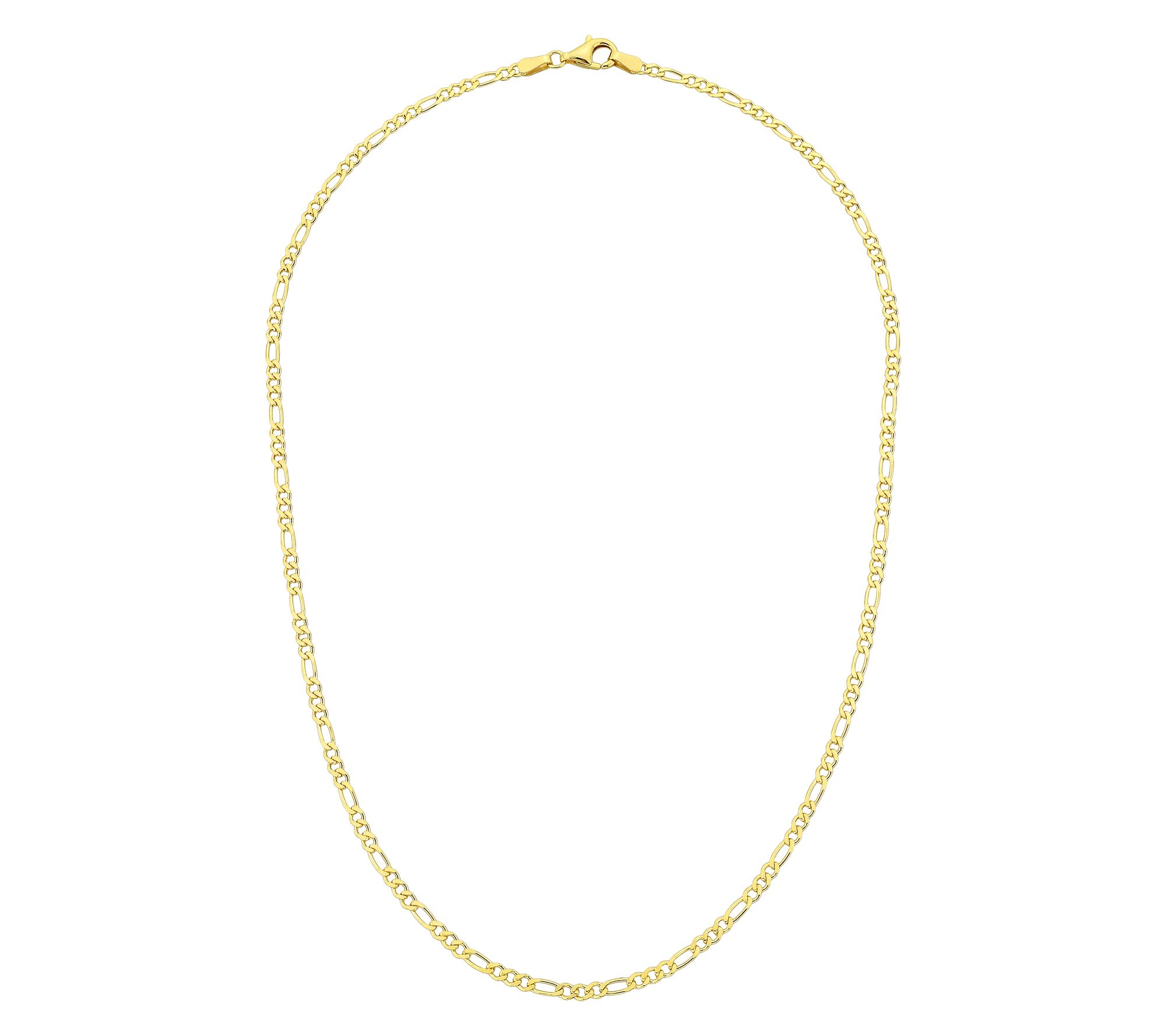 Silver Style 3mm Solid Figaro Chain Necklace, Sterling