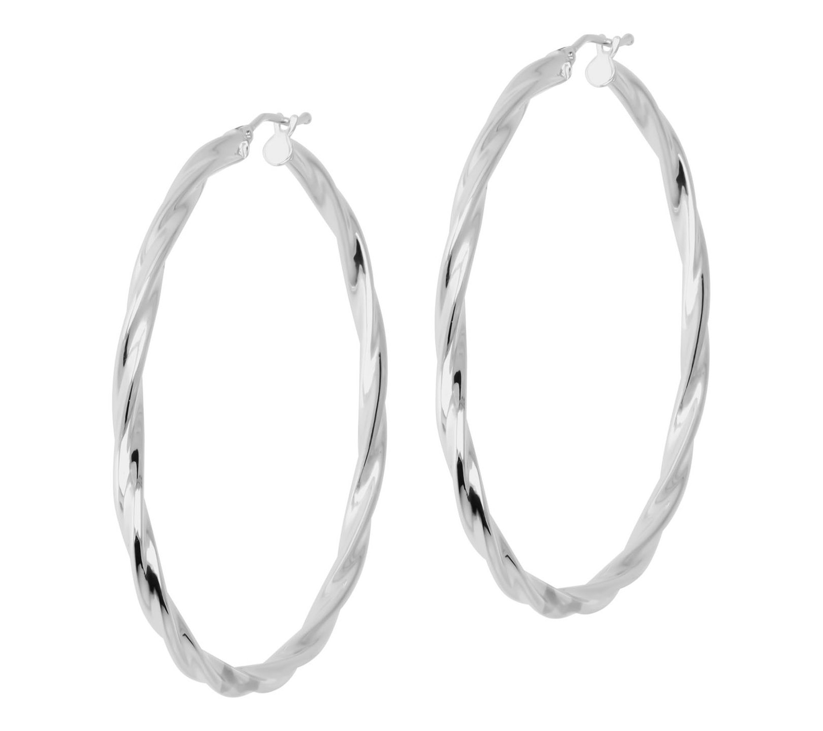Eterna Gold 2" Twisted Hoop Earrings, 14K