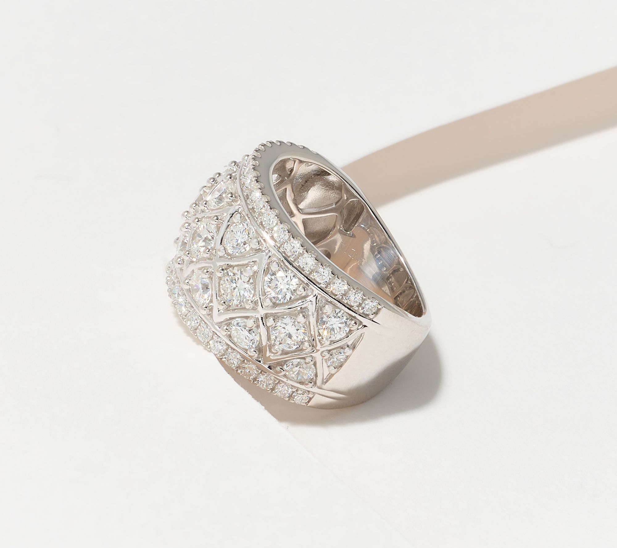 "As Is" Fire Light Lab Grown Diamond 2.50 cttw Ring Sterling Silver