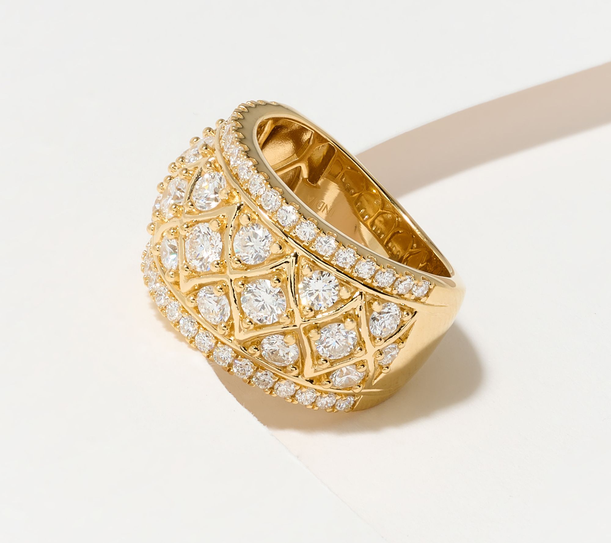 "As Is" Fire Light Lab Grown Diamond 2.50 cttw Ring Sterling Silver