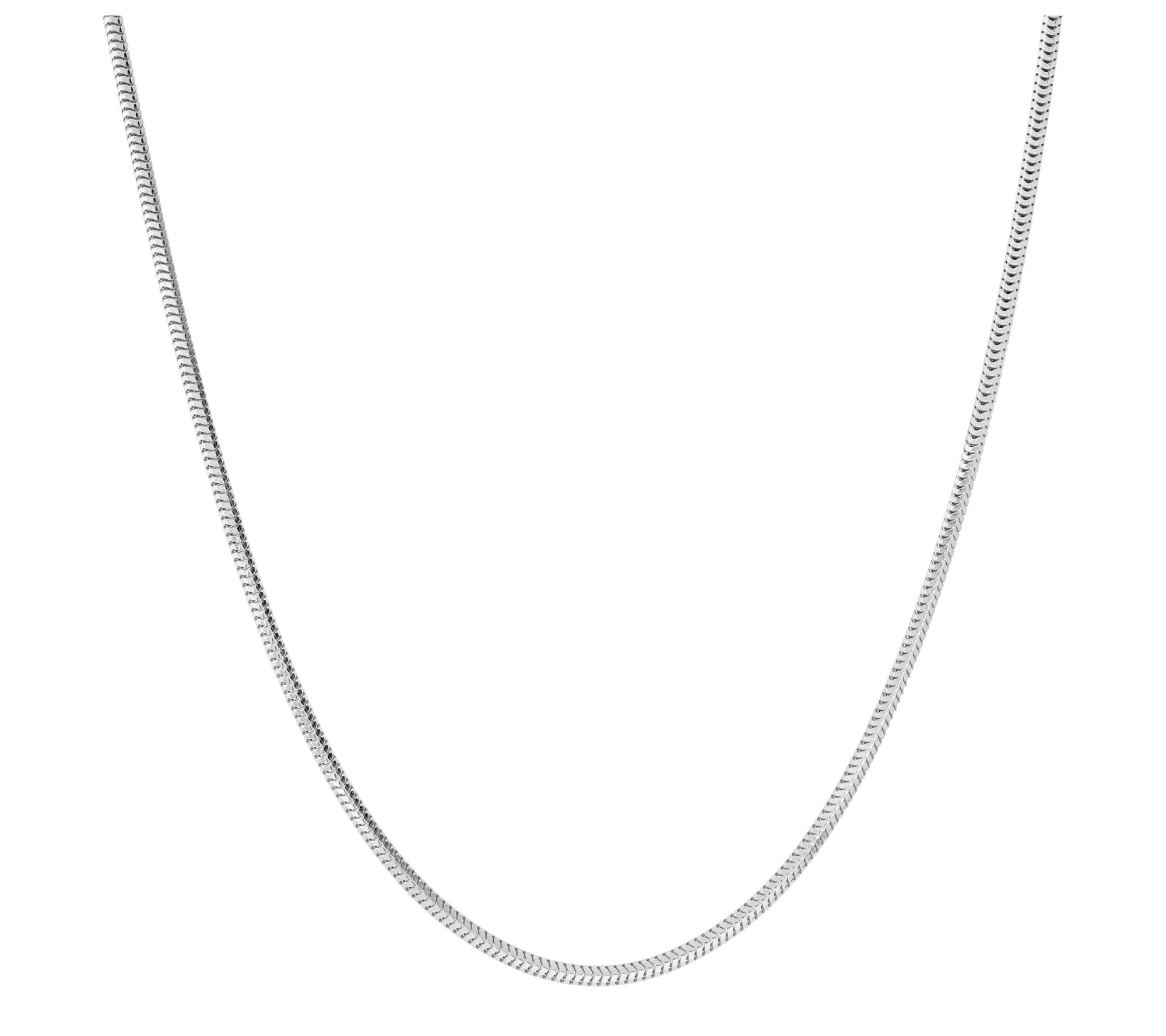Ultrafine 950 Silver 20" Snake Chain Necklace w/ Magnet