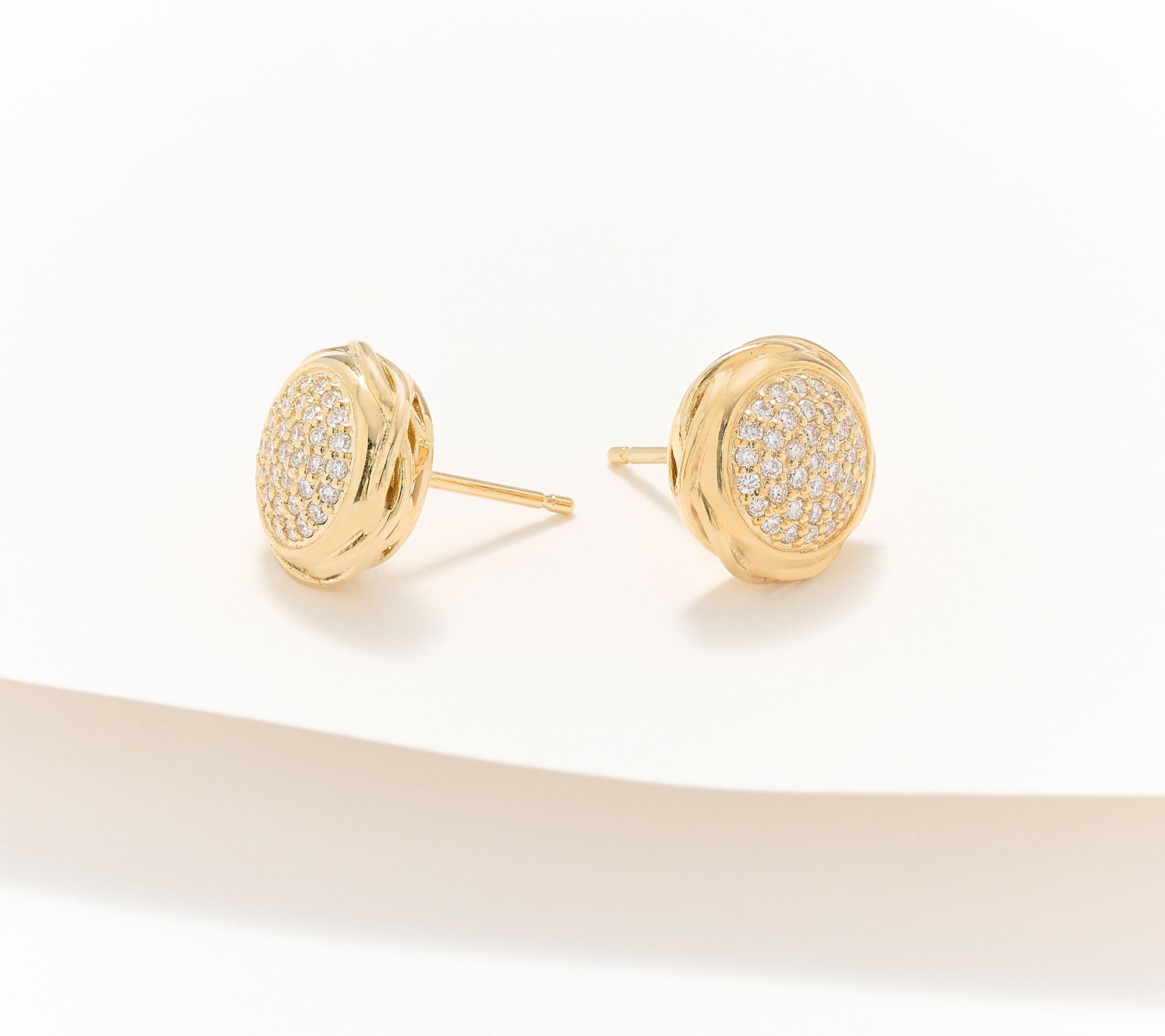 XO TACORI Lab Grown Diamond .42 cttw Pave Stud Earrings, 14K