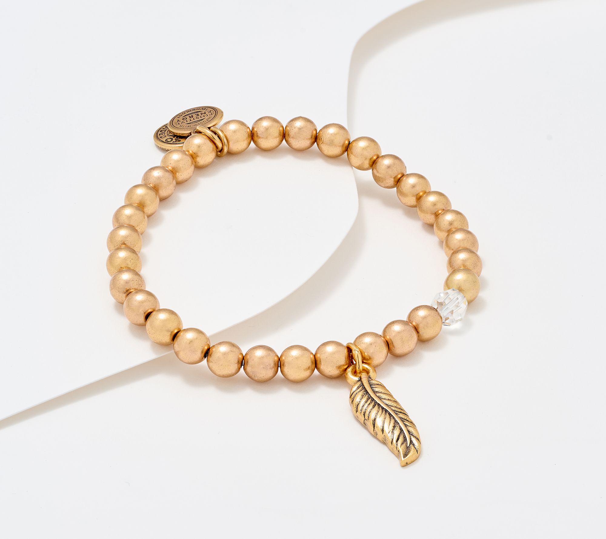 Divinely Guided by Theresa Caputo Feather Stretch Charm Bracelet