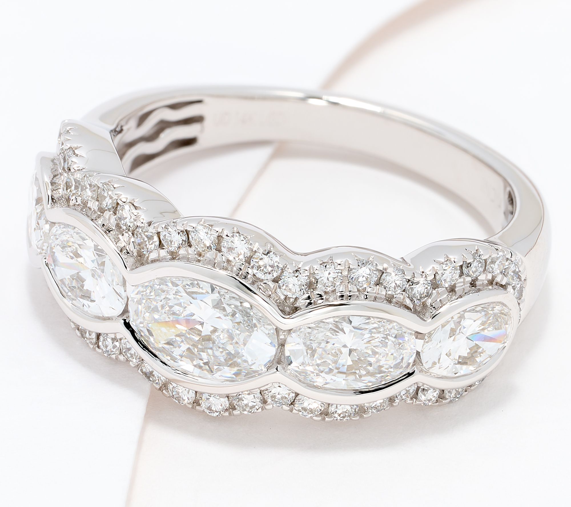 "As Is" Fire Light Lab Grown Diamond Oval & Round 2.50 cttw Ring, 14K Gold