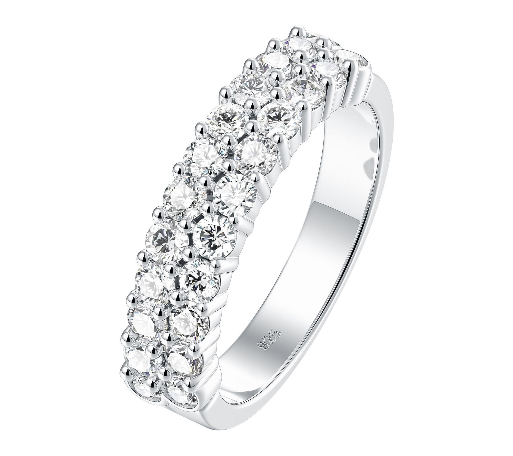 Moissanite Luxe 1.00 cttw Round Cut Band Ring,Sterling Silver