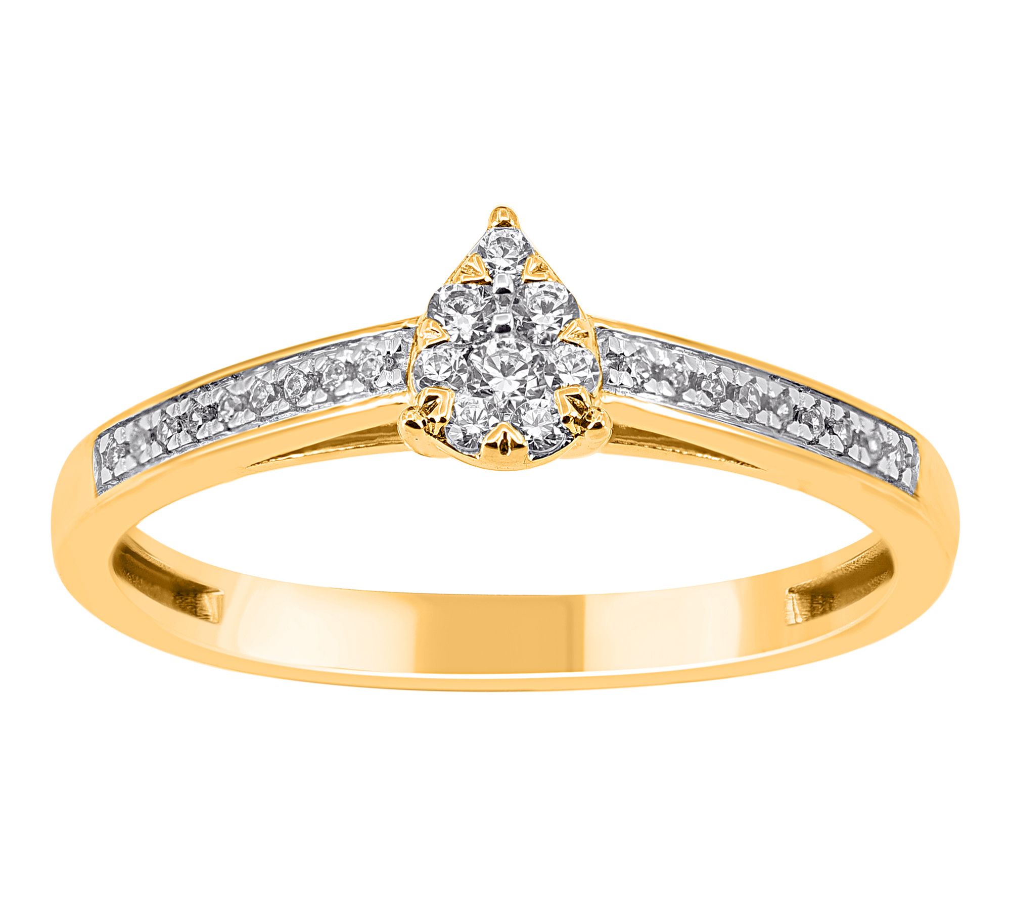 Affinity Diamonds Heart Band Ring, 14K Gold