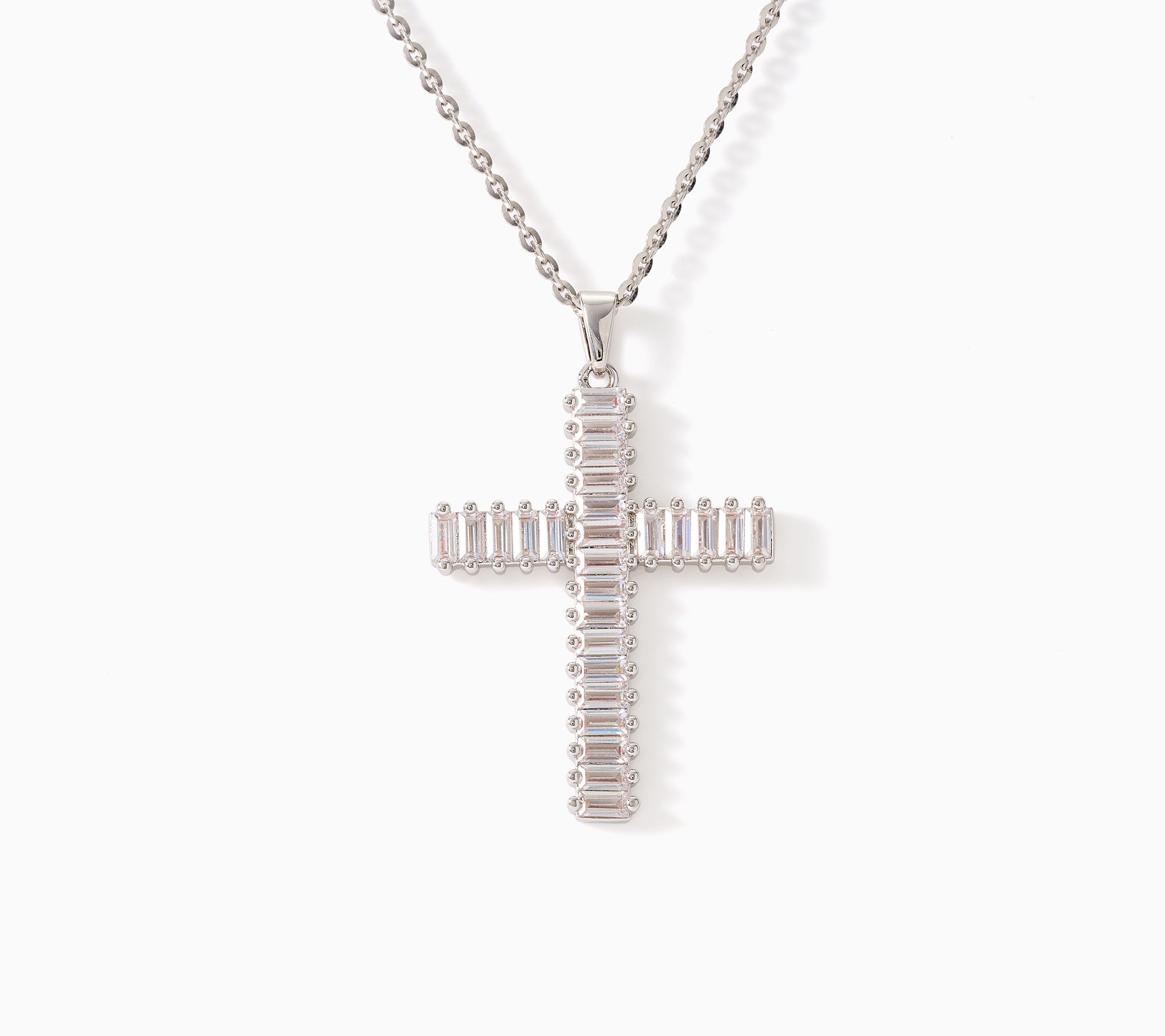 Diamonique Italia Bronze Cross Pendant with 18" Necklace