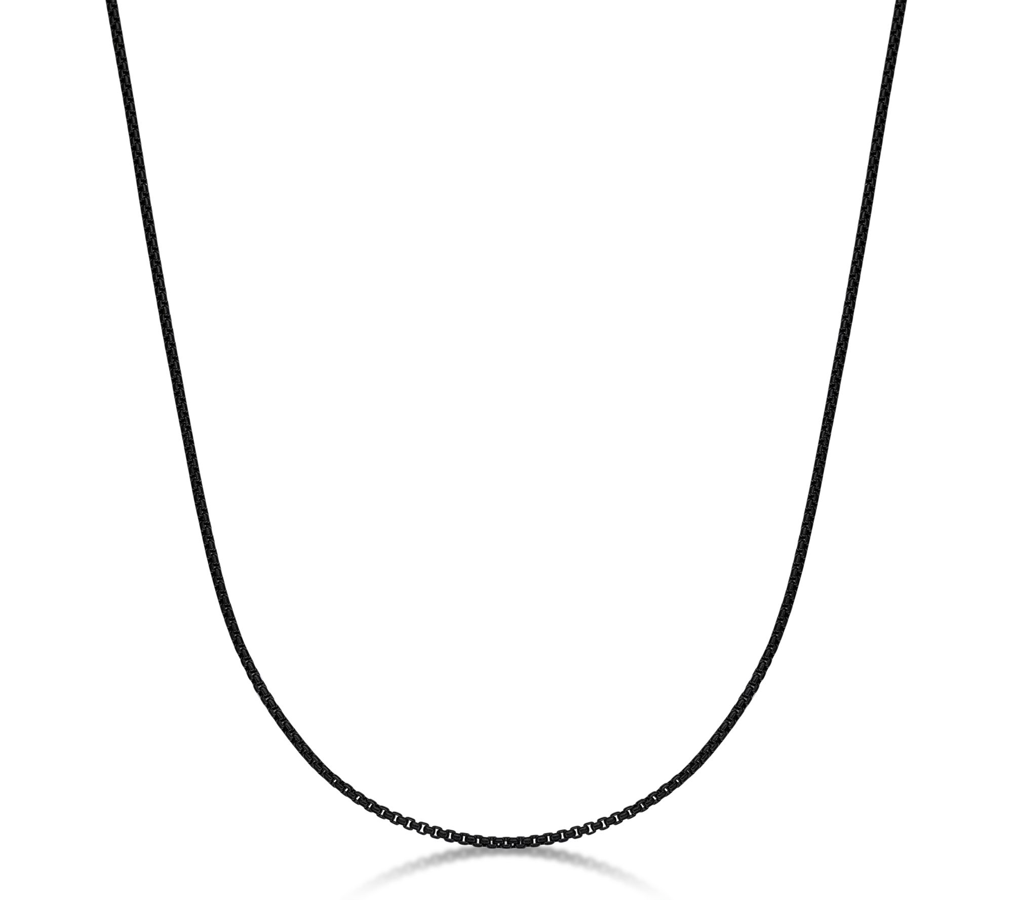 LYNX Men's 2MM Stainless Steel Round Box ChainNecklace