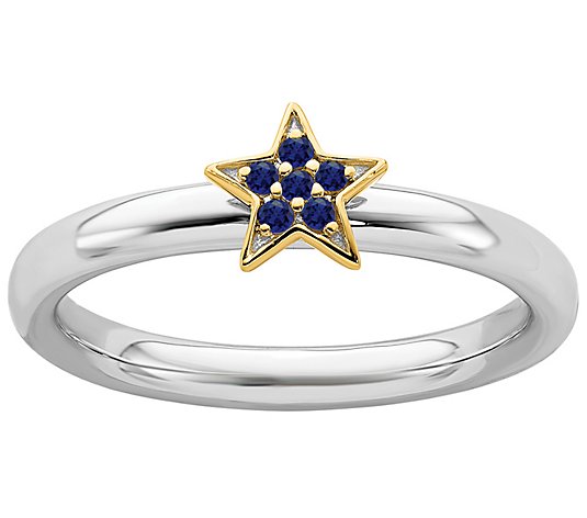 Simply Stacks Sterling Sapphire Star Ring