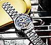 Stuhrling Men's Luciano Skeleton Stainless Watch w/ Link Stra, 3 of 3