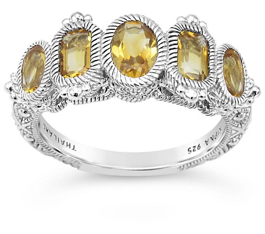 Judith Classic Sterling Silver Citrine Ring