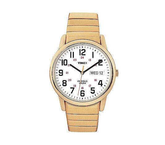 Timex Men's Fashion Easy Reader Goldtone Exp Band Watch