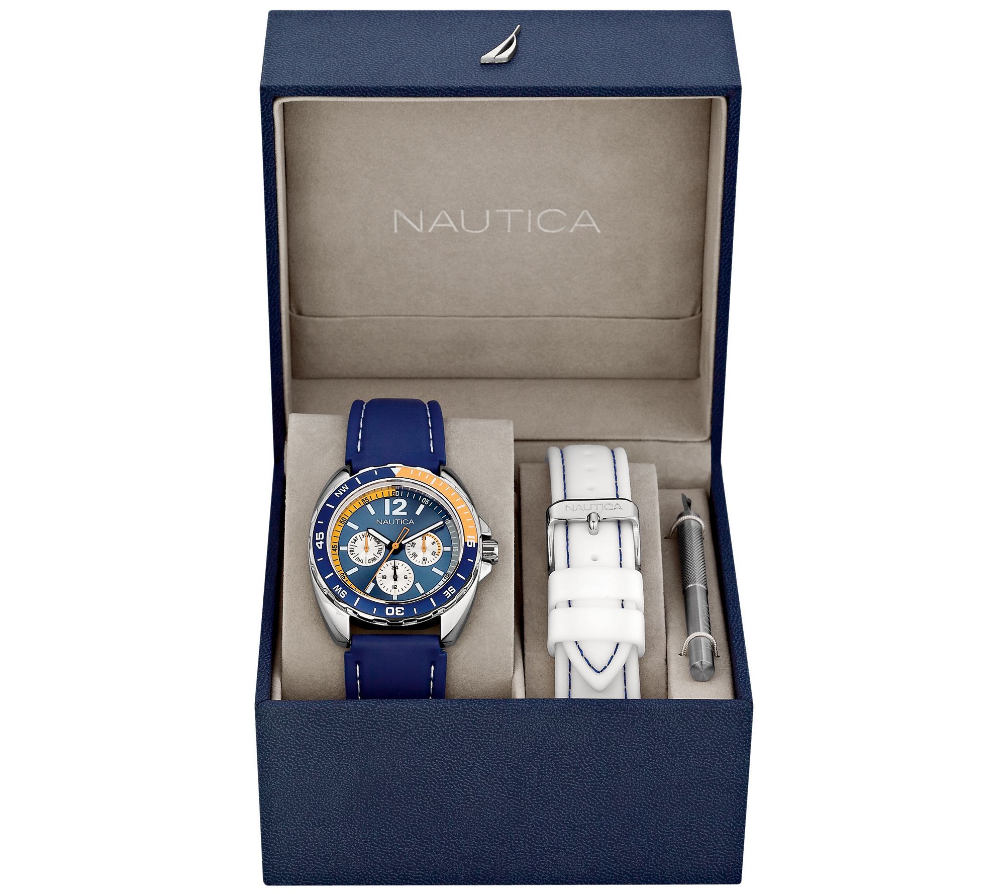 Nautica men's 2025 interchangeable watch set