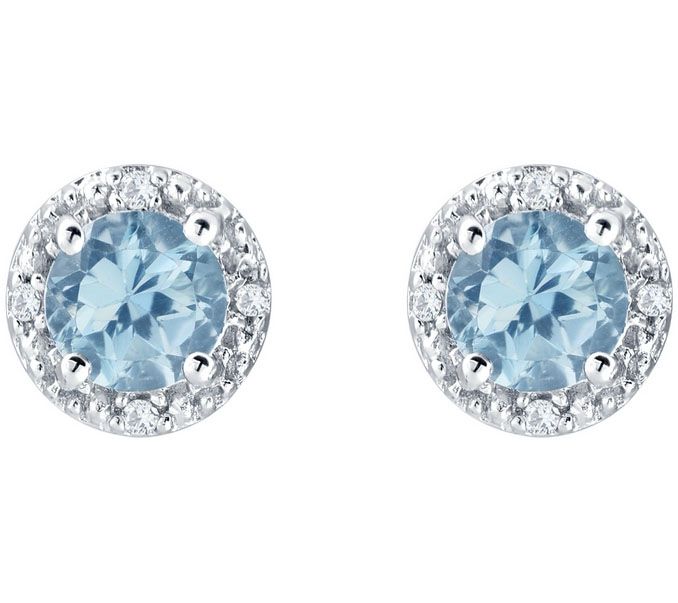 Sterling Silver Round Gemstone or Cultured Pearl Earrings