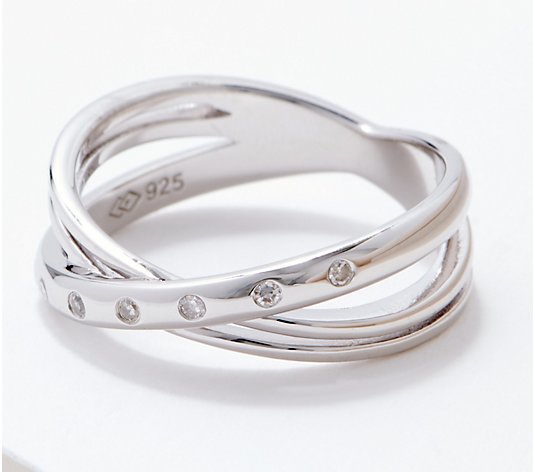 Accents by Affinity Sterling Silver Diamond Multi-Band Ring