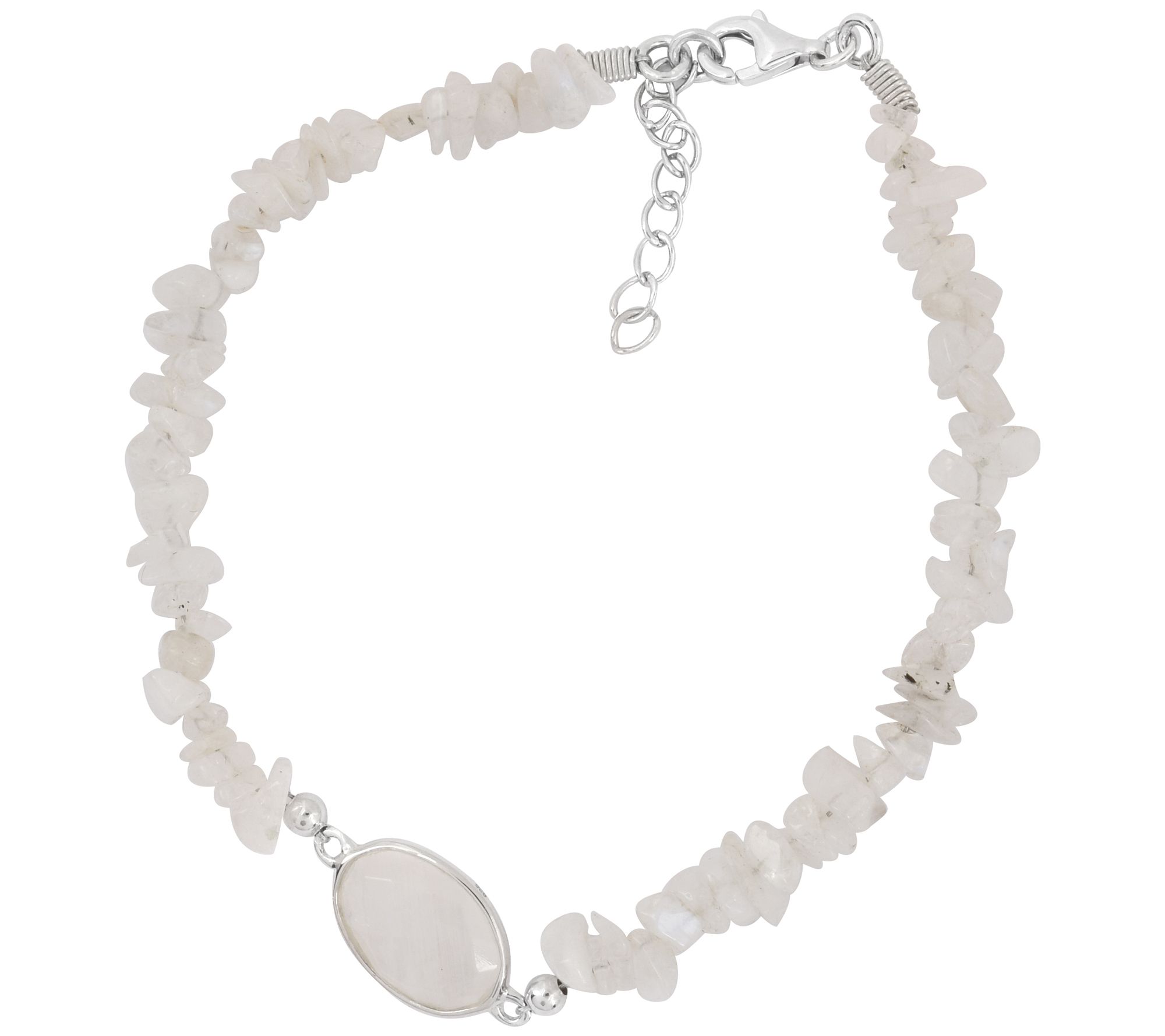 Sterling Silver Rainbow Moonstone Bracelet