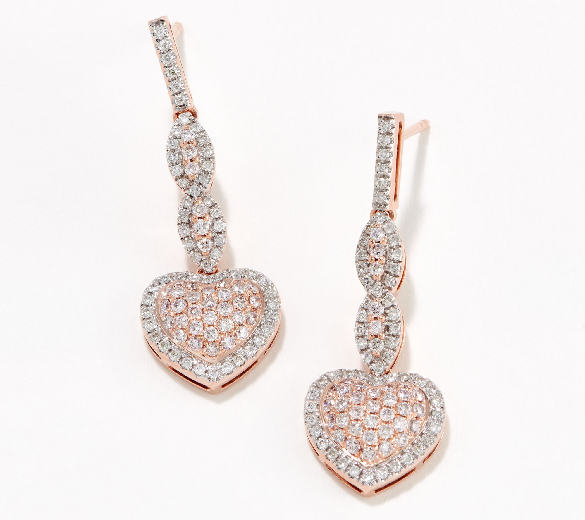Heart Shape Light Pink Diamond Necklace – Mizrahi Diamond Co.