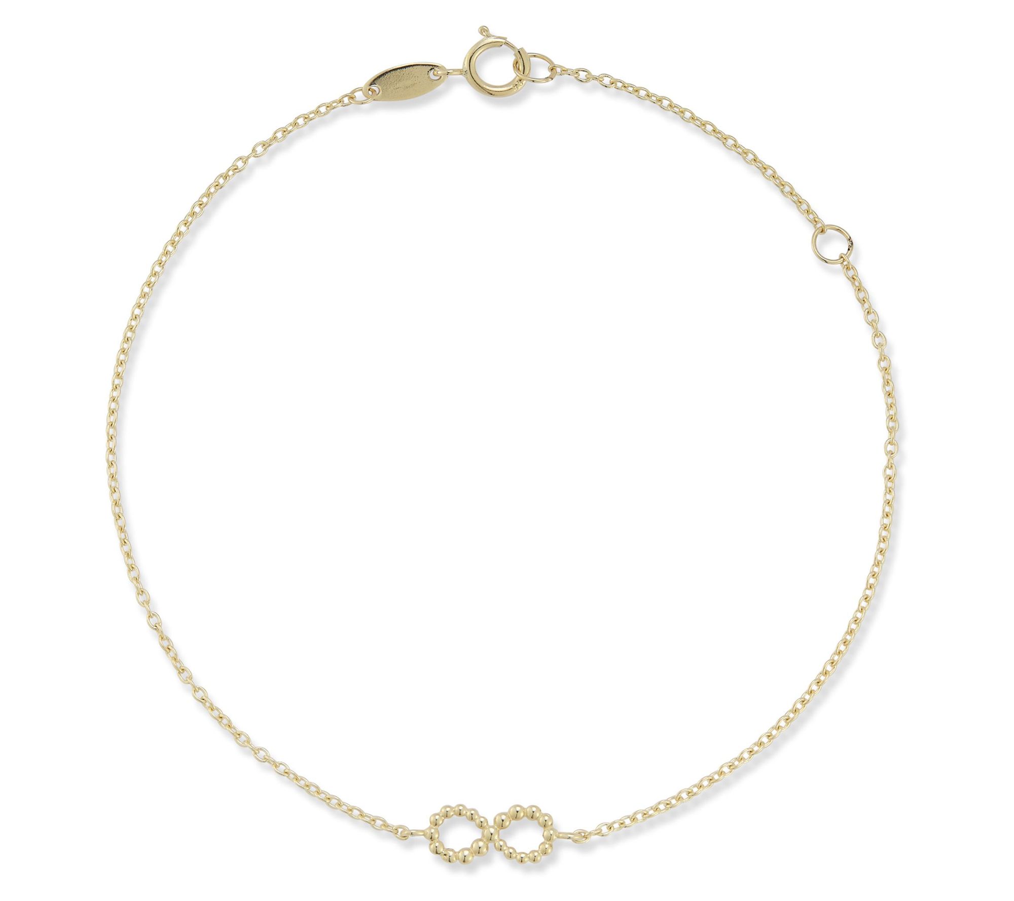 Luminosa Gold Bubble Infinity Sign Bracelet, 14K