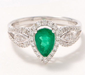Vault Discoveries Columbian Emerald Ring, 14K White Gold