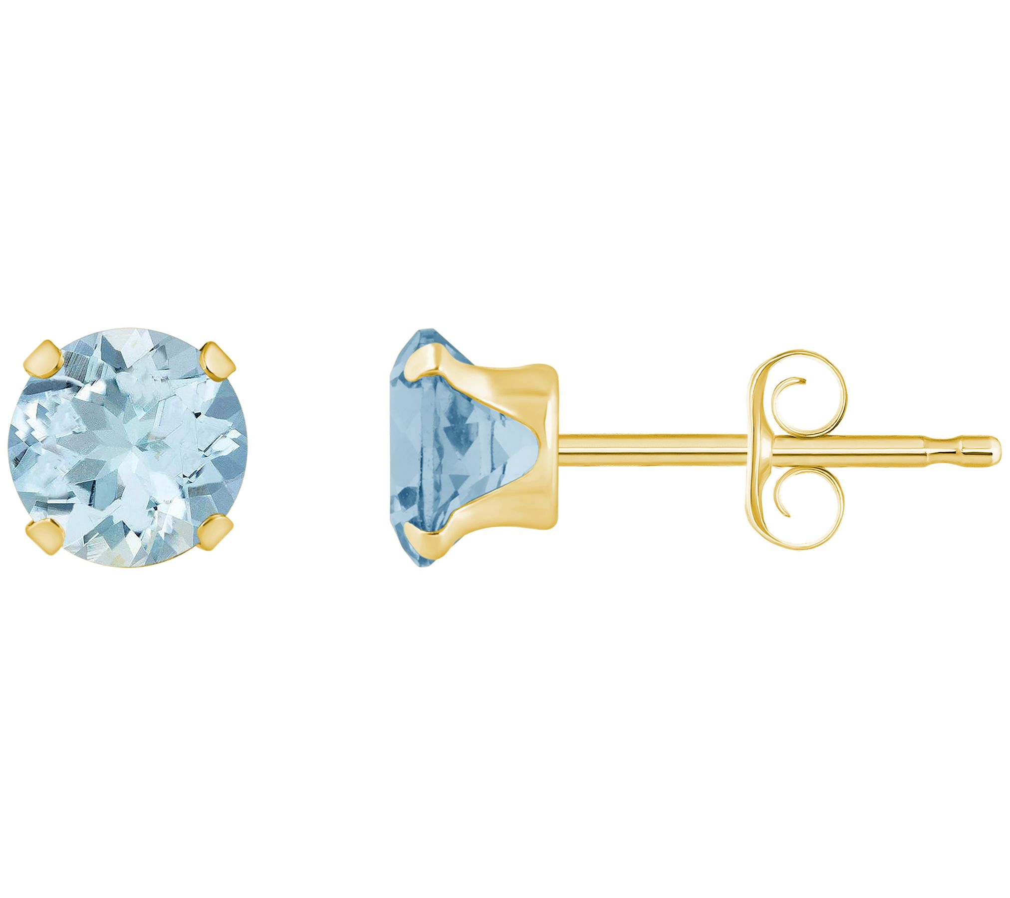 Affinity Gems 0.90 cttw Aquamarine Stud Earrings, 14K Gold