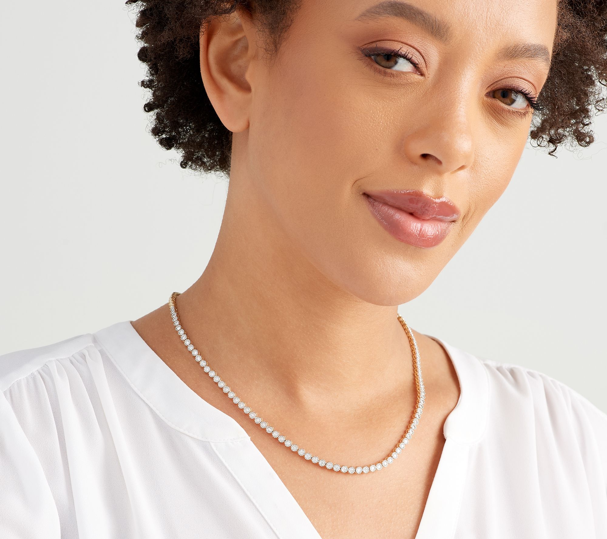 "As Is" Affinity Diamonds 3cttw Tennis Necklace