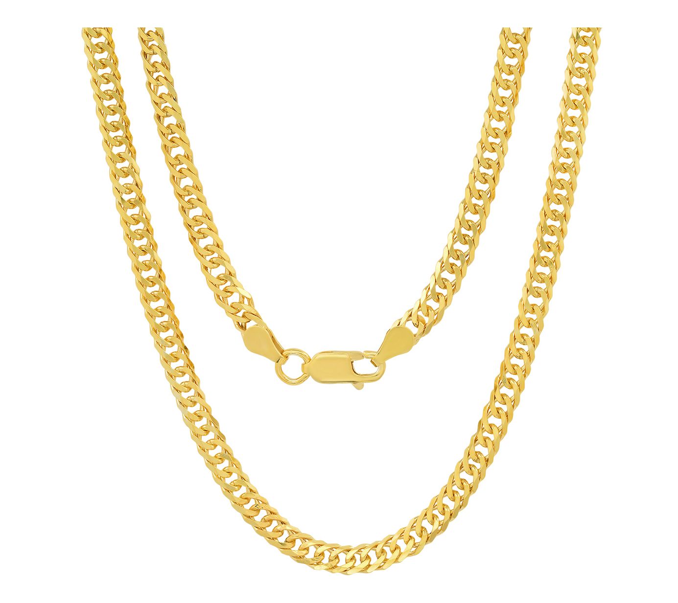 Italian Silver Men's Curb Link Chain Necklace,Sterling