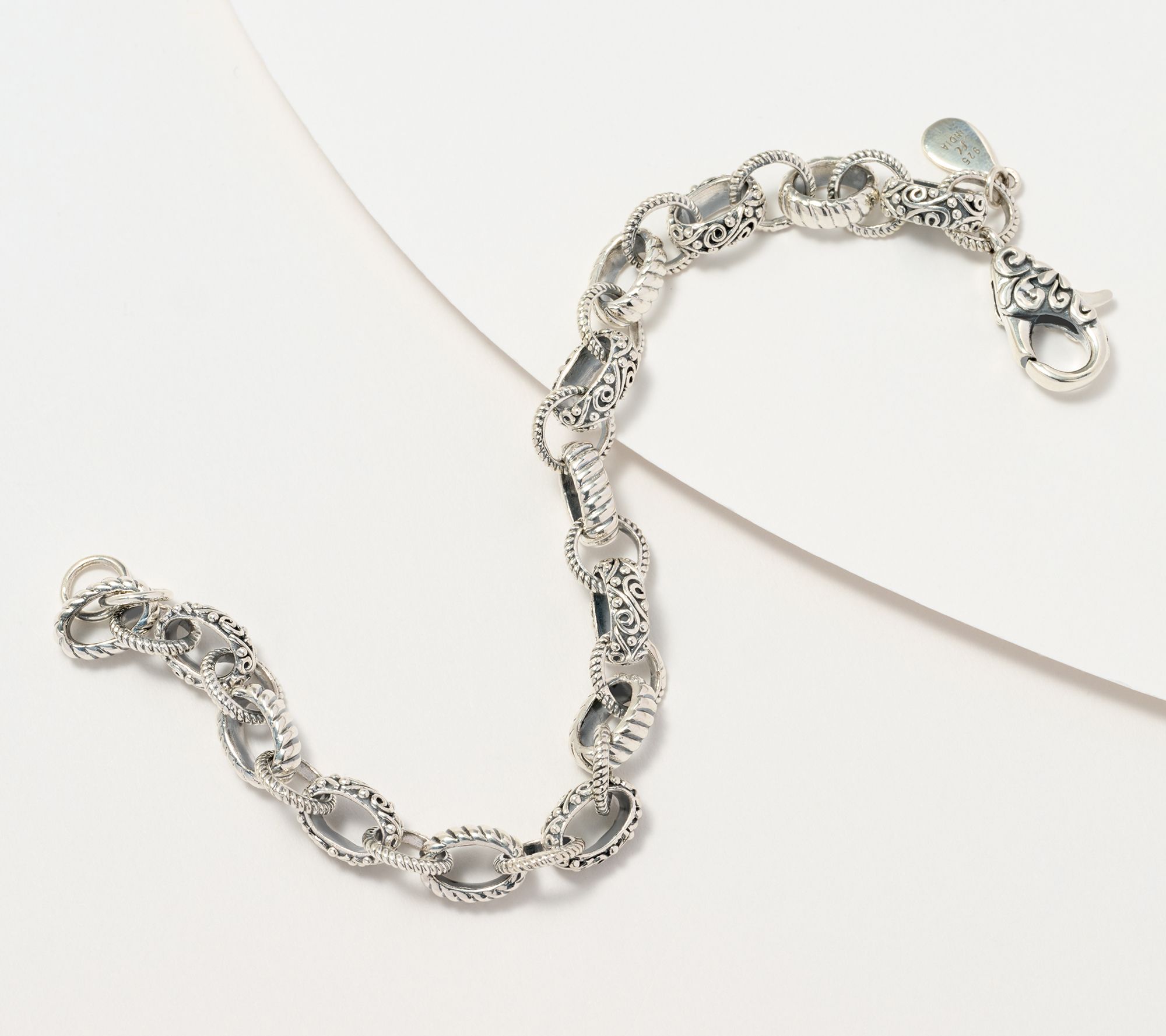 "As Is" Artisan Crafted by Robert Manse Scrollwork Bracelet, SS