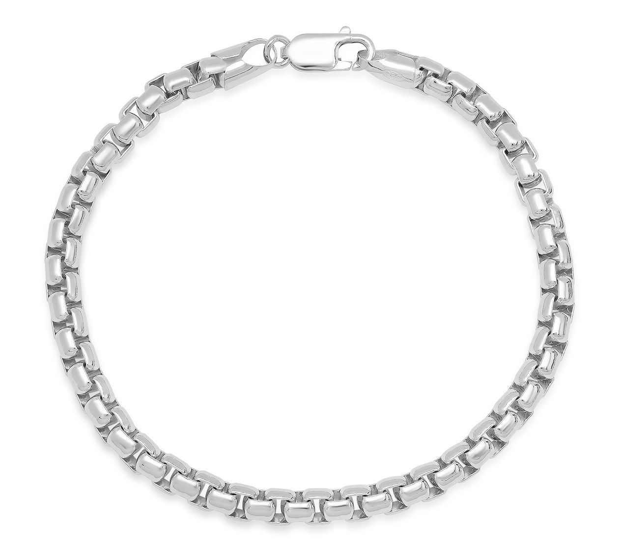 Silver Style Box Link Chain Bracelet, Sterling