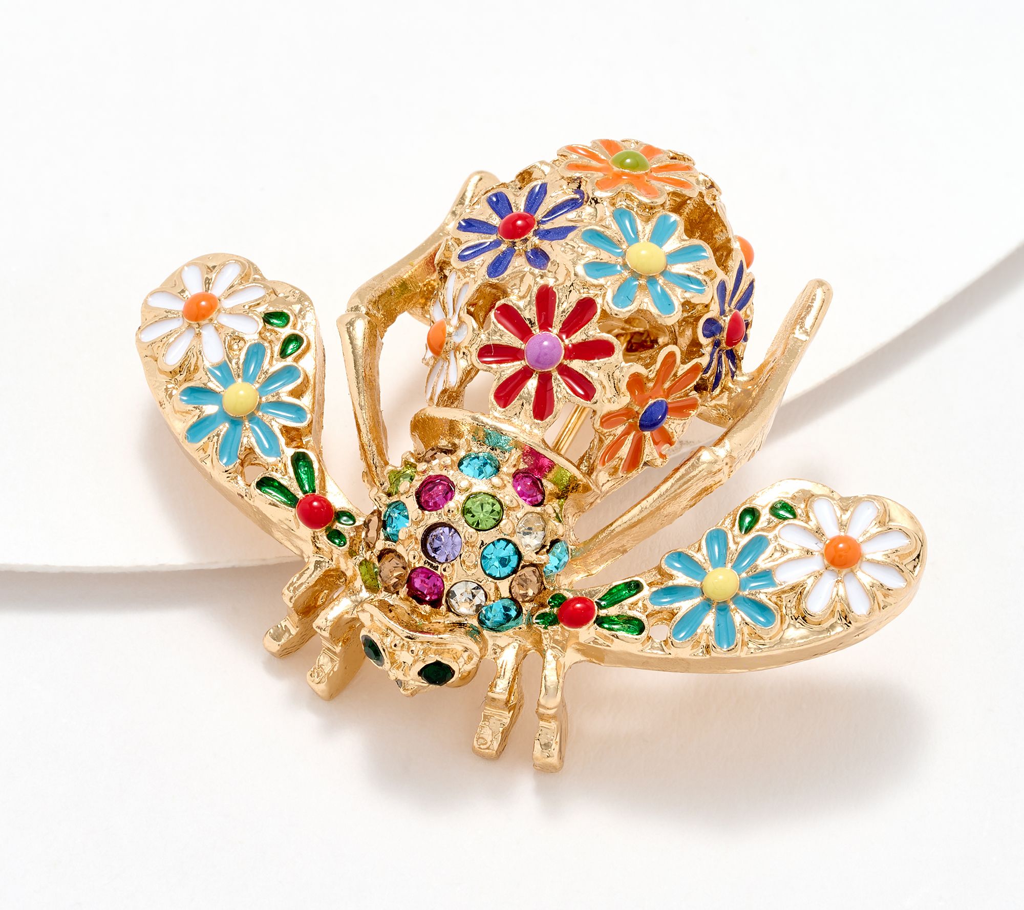 Joan Rivers Wildflower Bee Pin