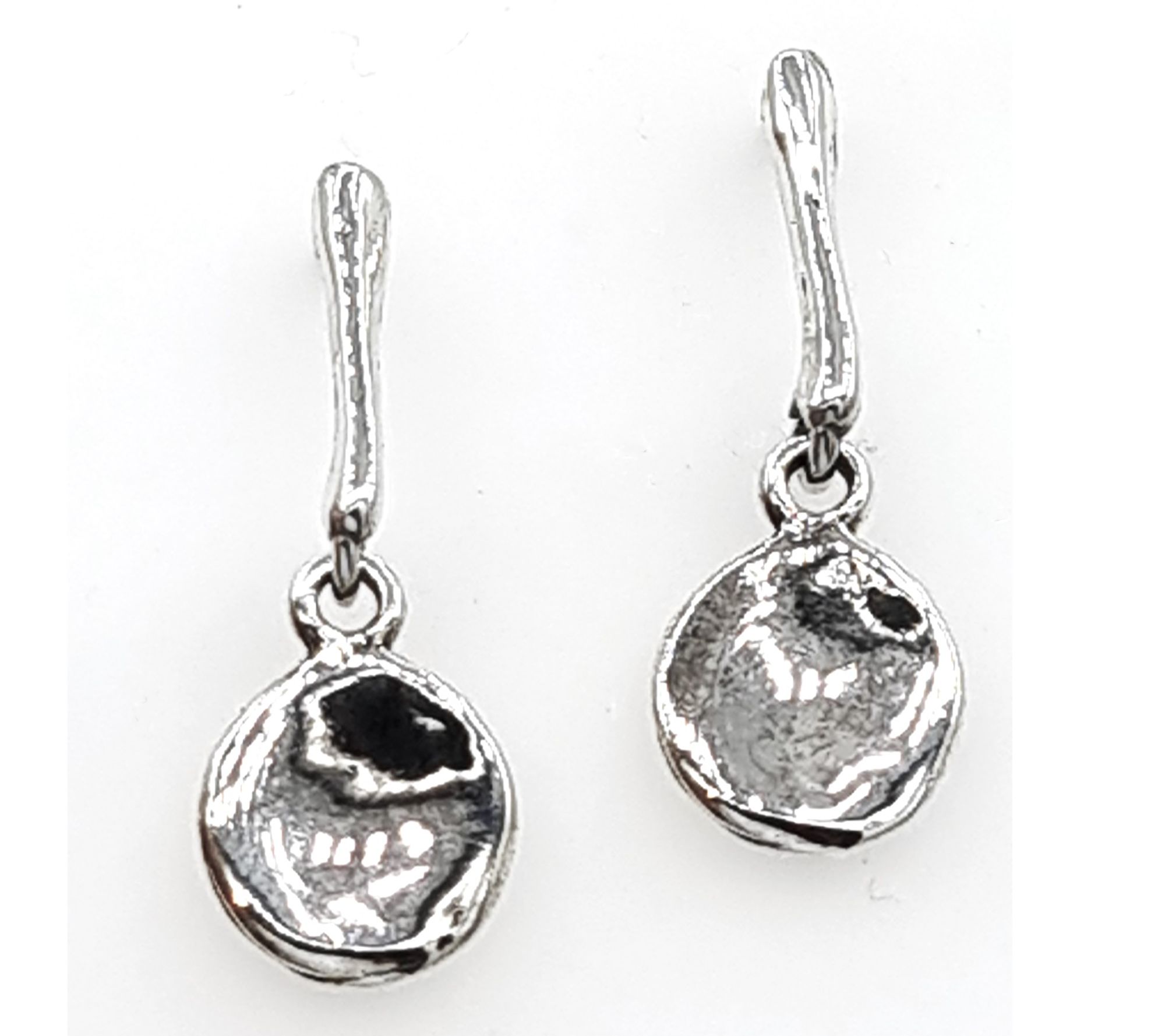 Hagit Sterling Silver Nugget Dangle Earrings
