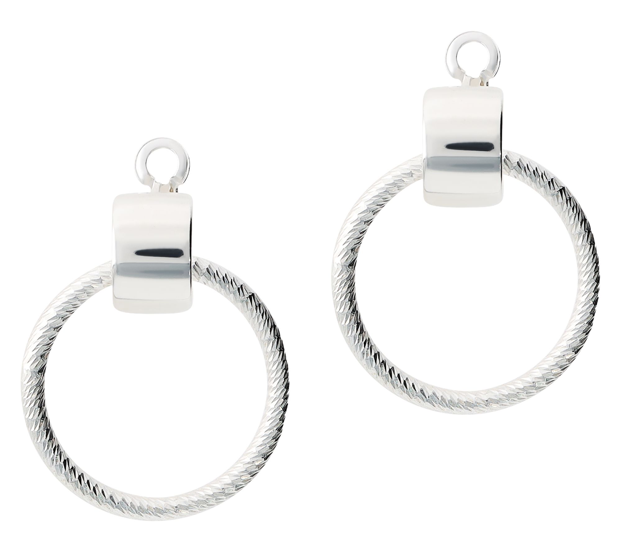 Ultrafine 950 Silver Doorknocker Hoop Earrings