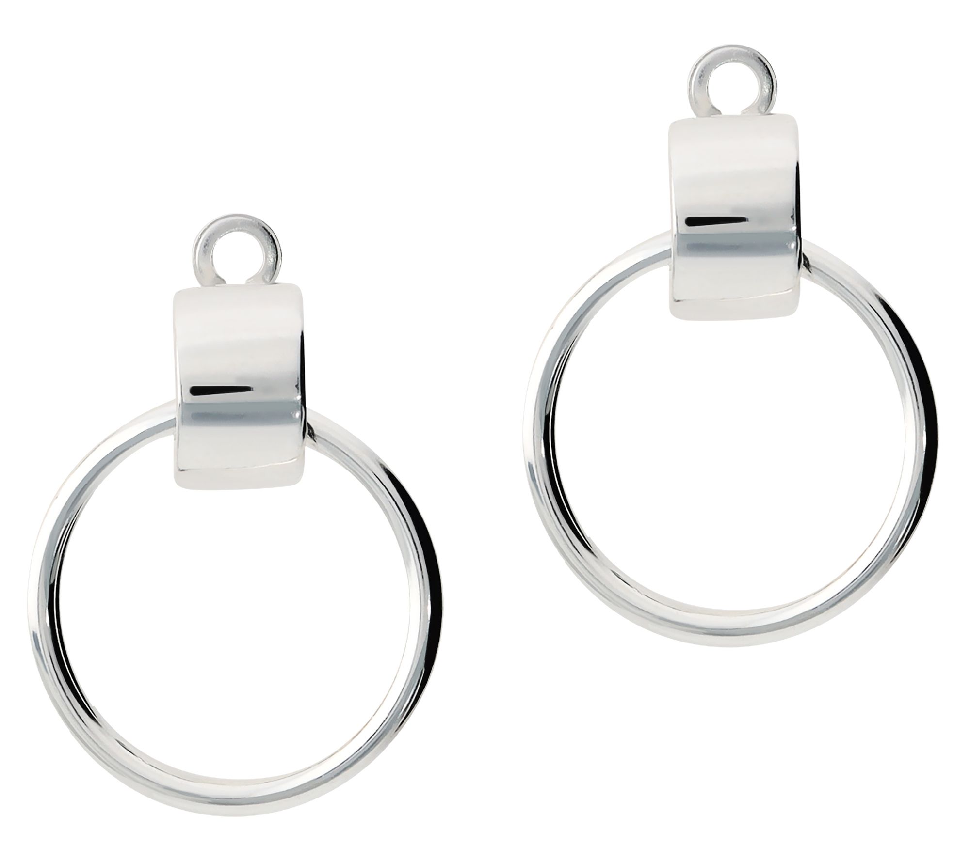 Ultrafine 950 Silver Doorknocker Hoop Earrings