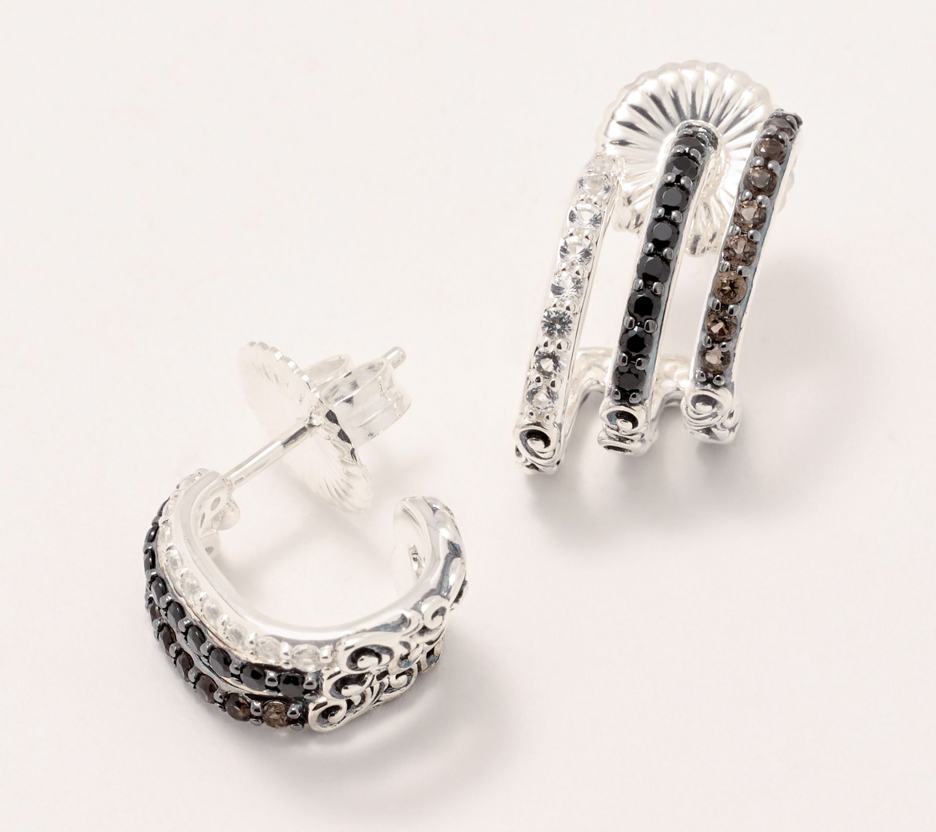 Third Person Sterling Silver Wild Child Triple Huggie Hoop Earrings