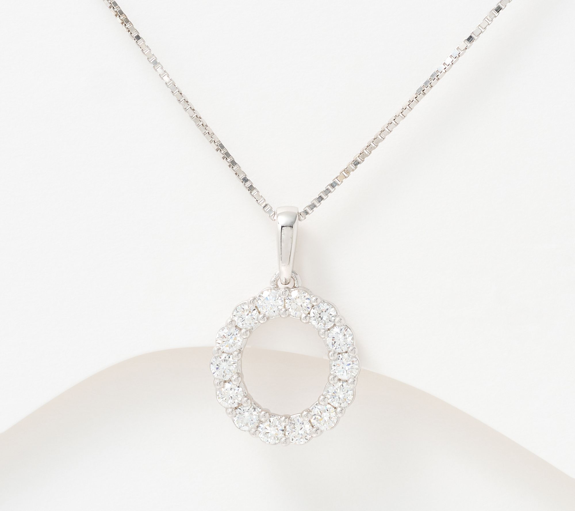 Fire Light Lab Grown Diamond .4 cttw Silver Initial Necklace, Sterl