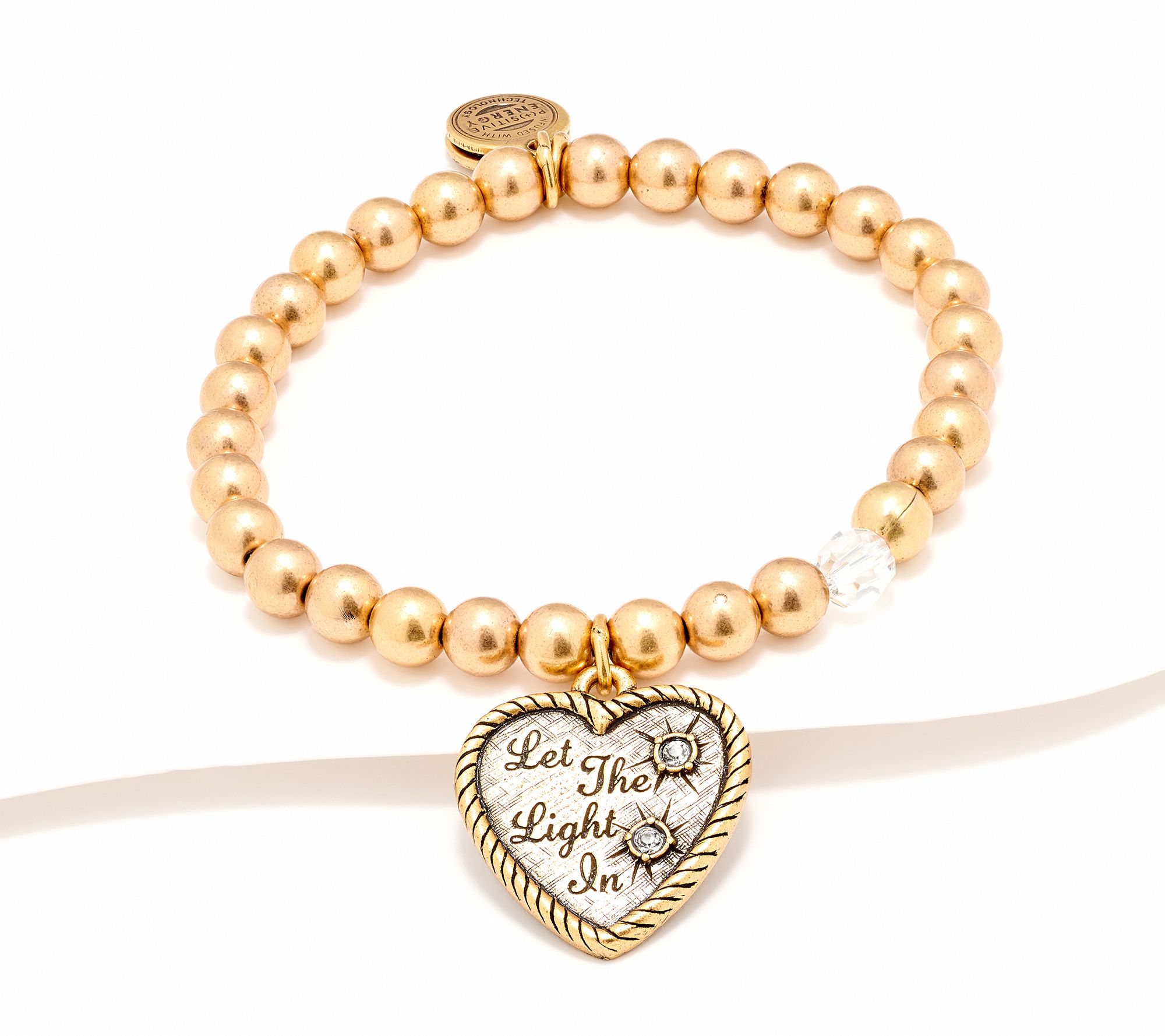 Divinely Guided by Theresa Caputo Heart Stretch Charm Bracelet