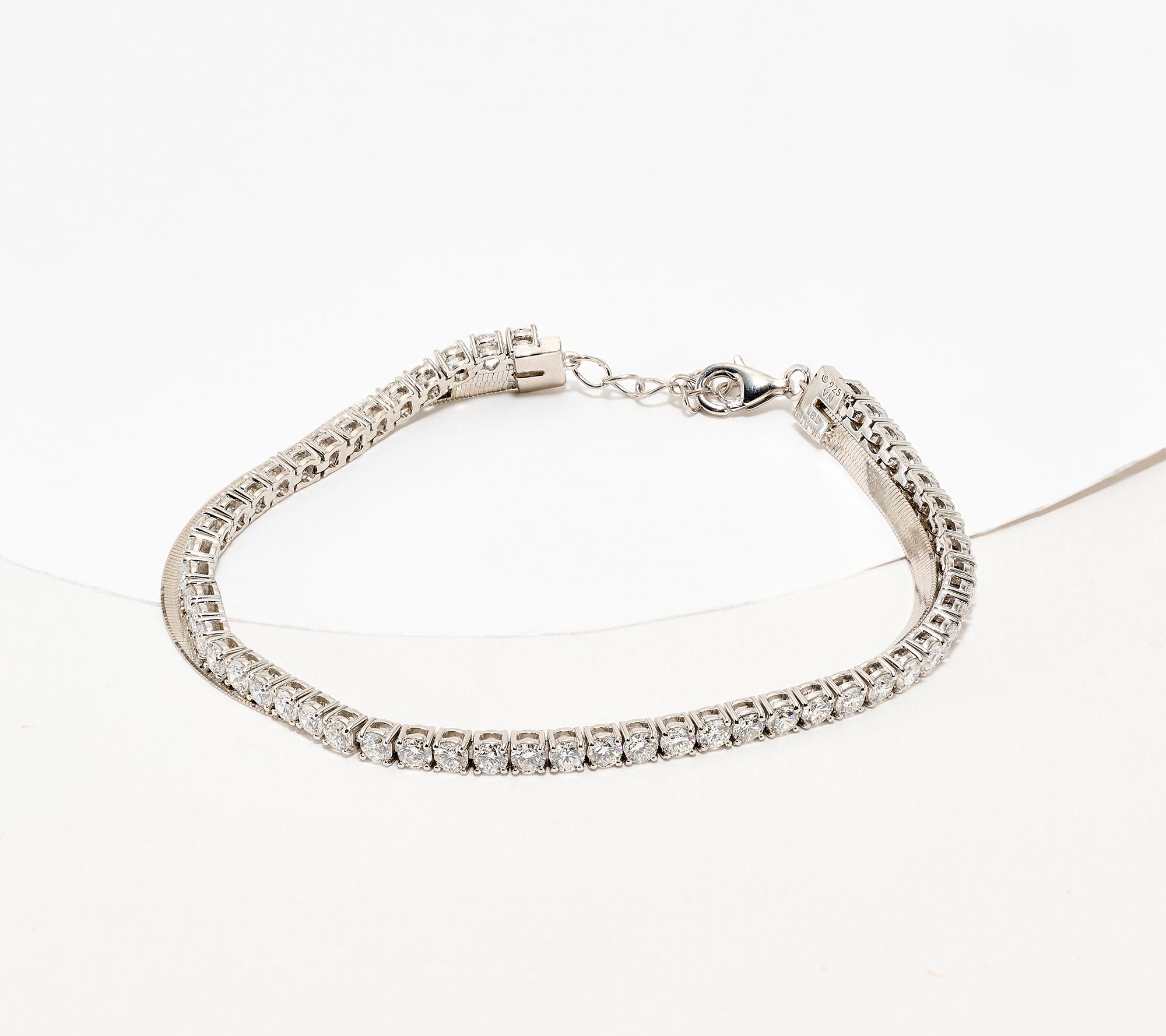 Fire Light Lab Grown Diamond 5.75 cttw Tennis Duo Bracelet