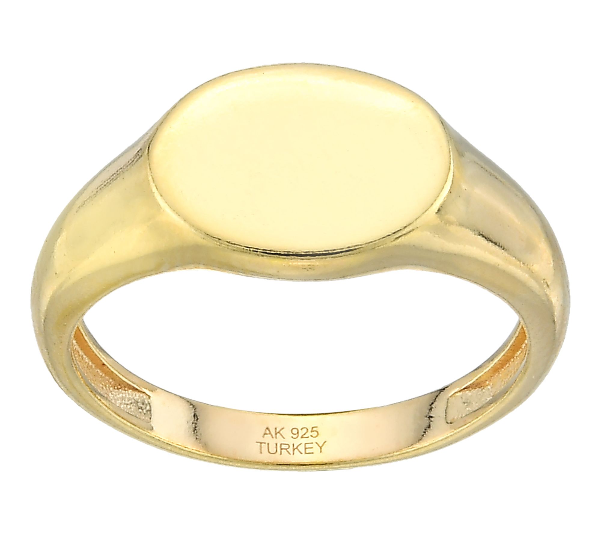 Silver Style Oval Signet Ring, Sterling