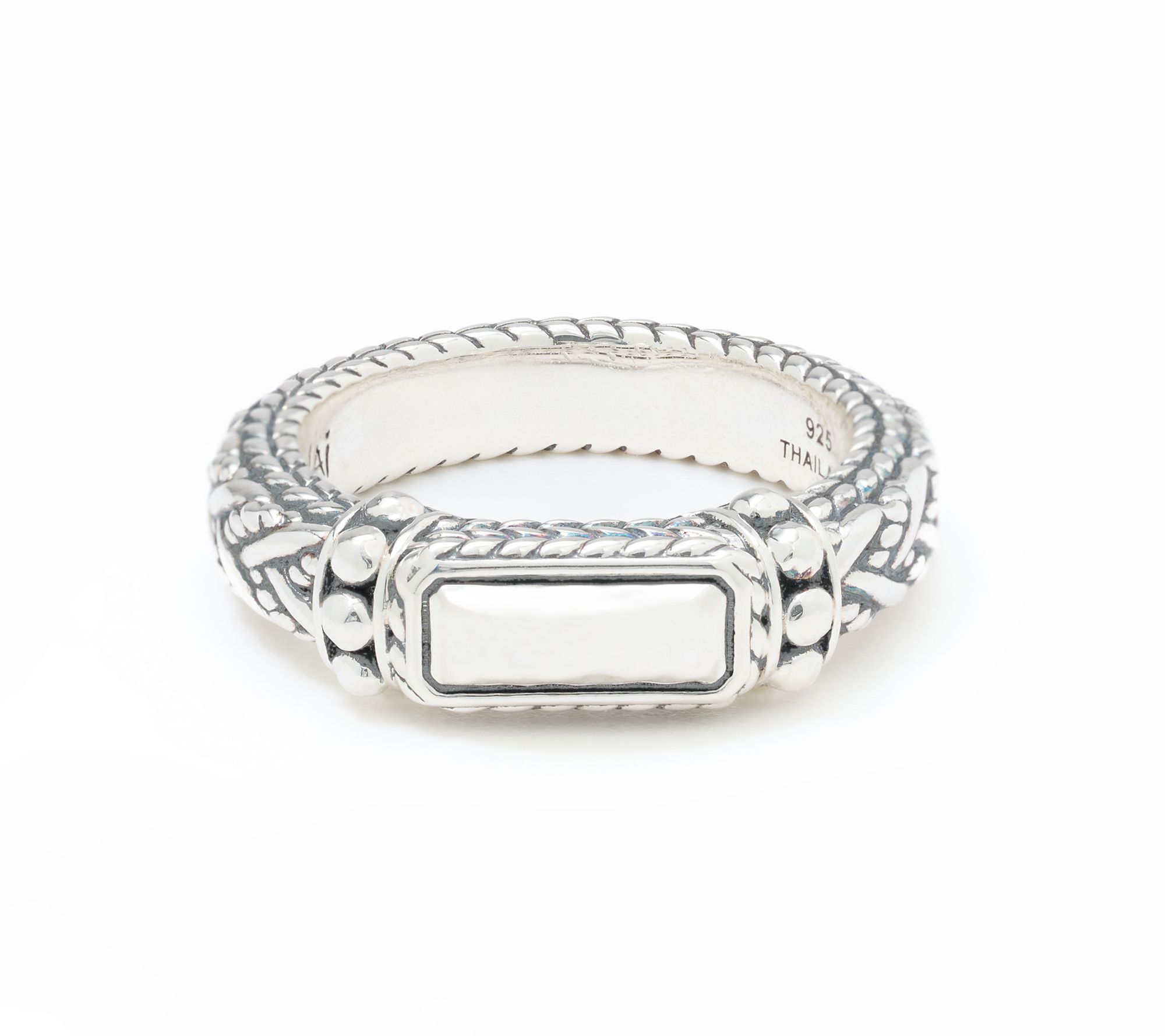JAI Sterling Silver Hammered Legacy Ring