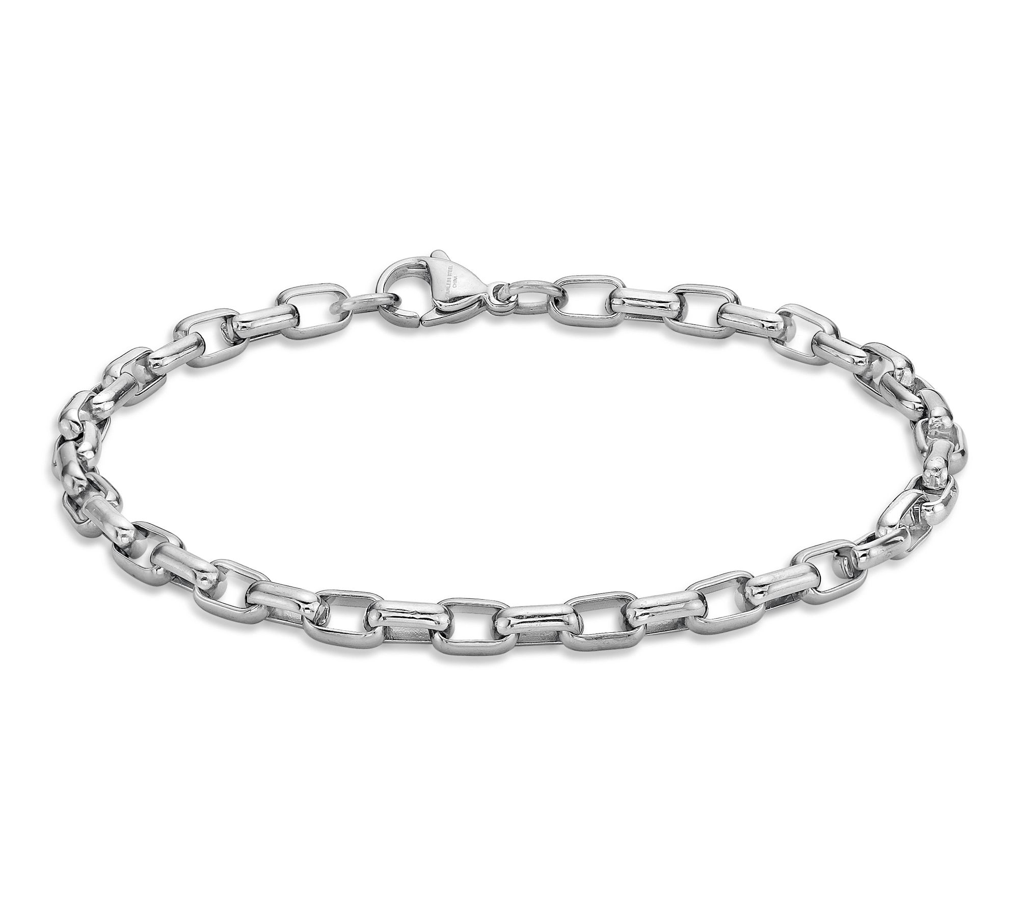 LYNX Men's Stainless Steel Rolo Link Bracelet