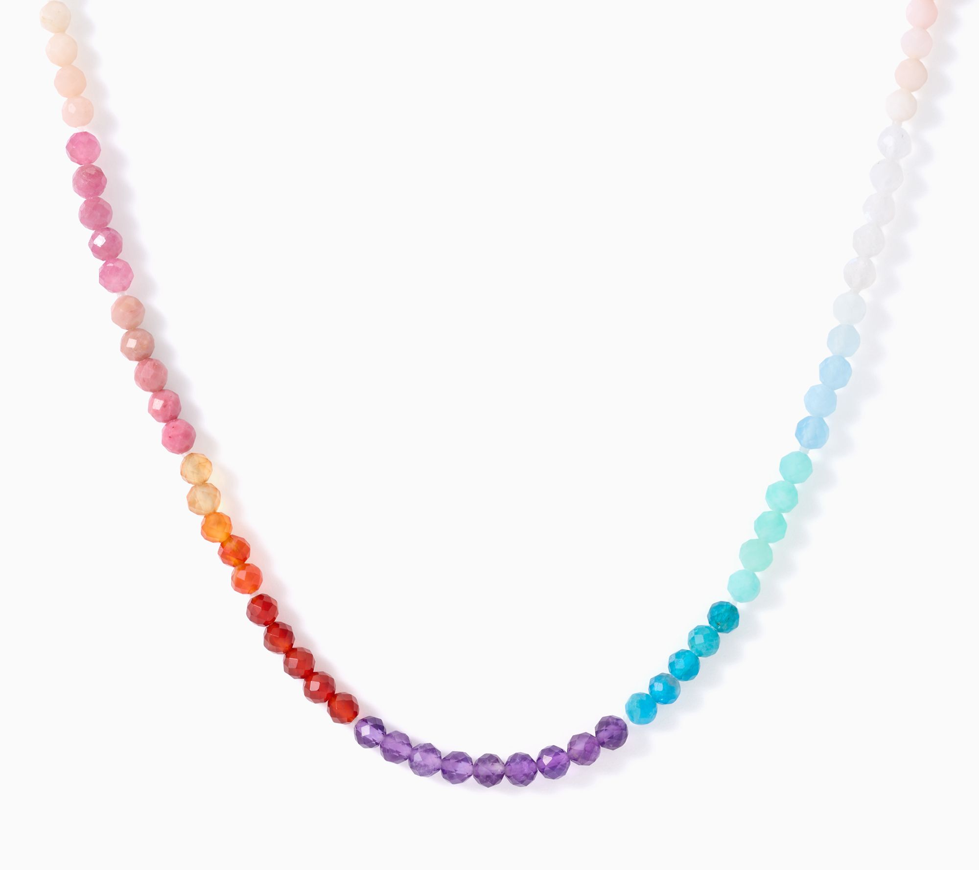 Third Person Sterling Silver Sea & Soul Ombre Gem Necklace, 24"