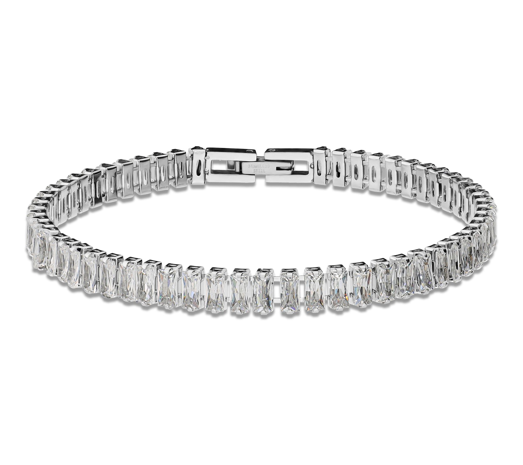 Steel by Design Cubic Zirconia Tennis Bracelet