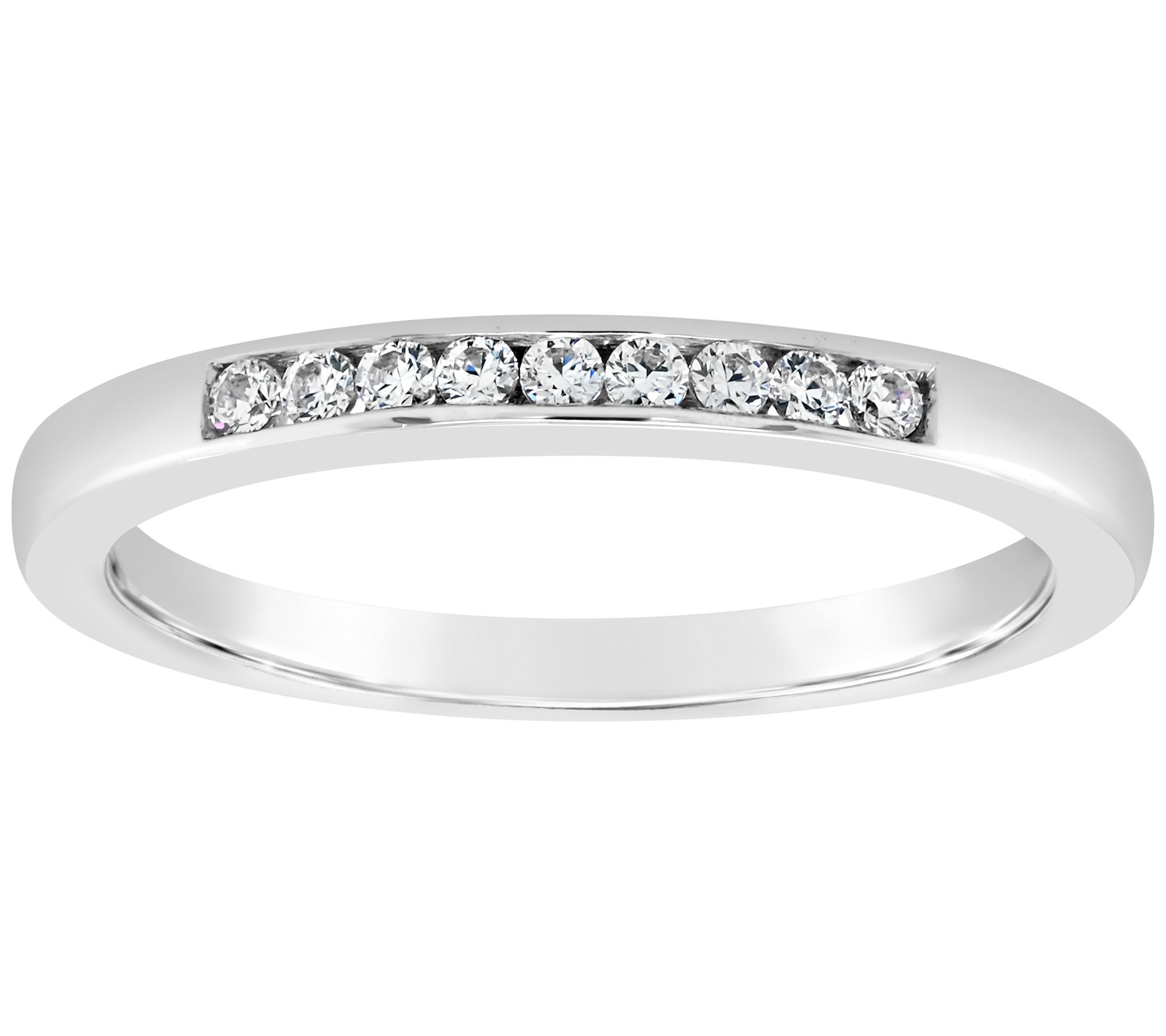Affinity 14K Go ld Channel Set 1/8 cttw Diamon d Band Ring