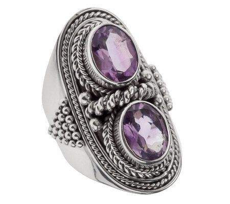 Artisan Crafted Sterling North/South 2.10 ct tw Amethyst Ring - QVC.com
