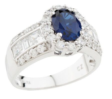 Simulated shop sapphire ring