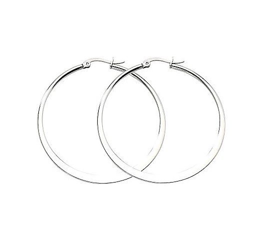 Steel by Design Tapered Hoop Earrings