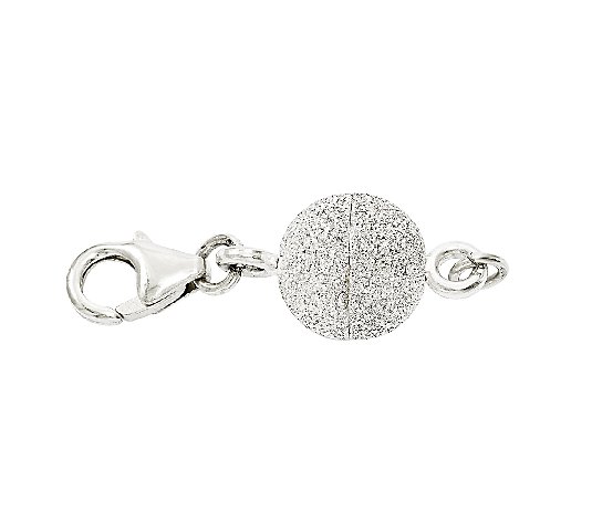 Sterling Glitter Ball Magnetic Clasp
