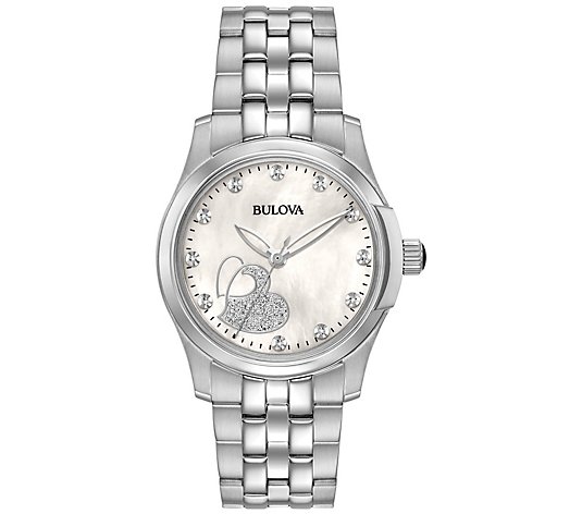 Bulova Women's Diamond Stainless Steel Watch