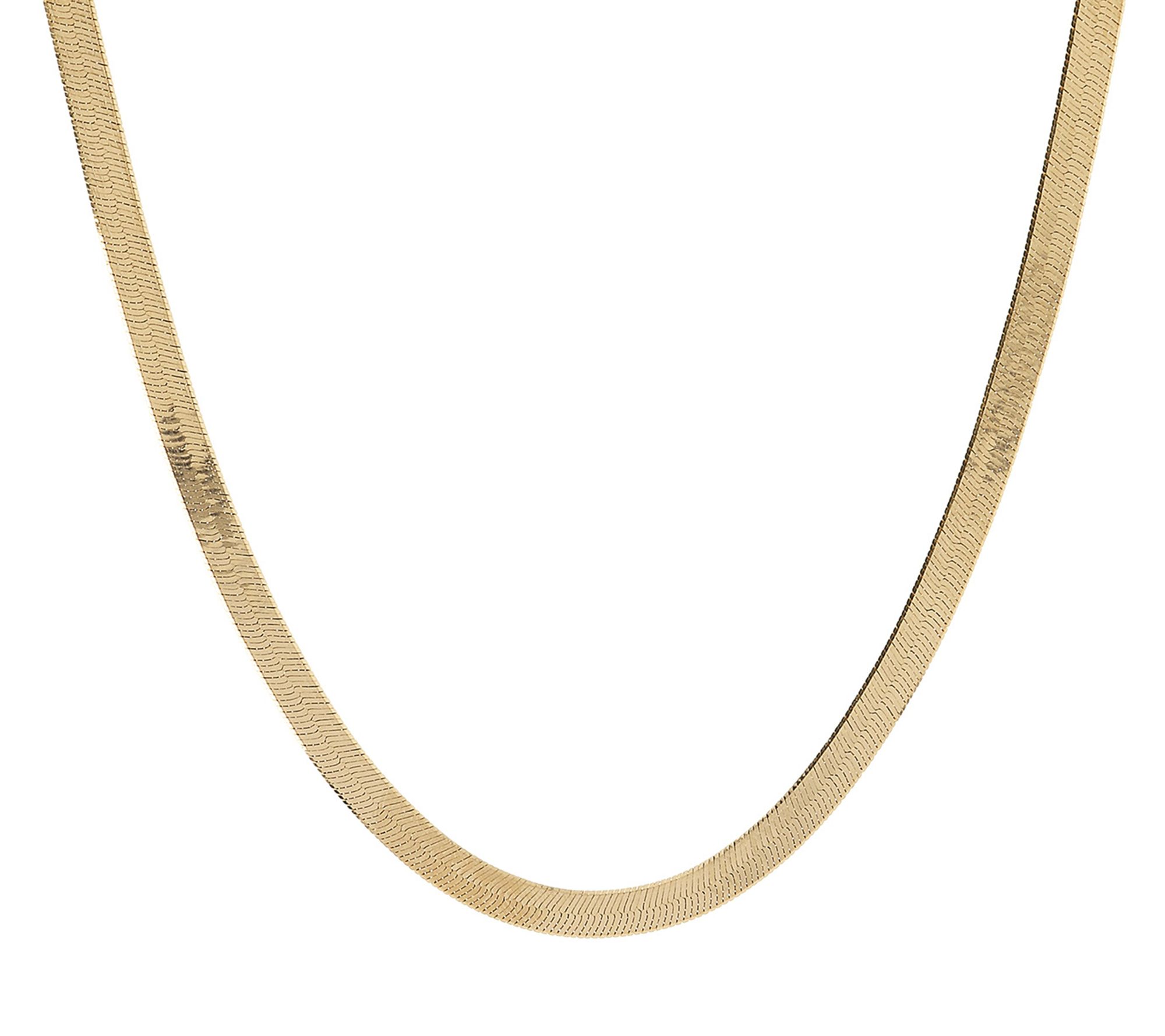 Italian Silver 16" Flexible Herringbone Necklac, 5.8g
