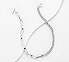 "As Is" Ultra Fine 950 Silver Paperclip & Curb Link 20" Toggle Necklace